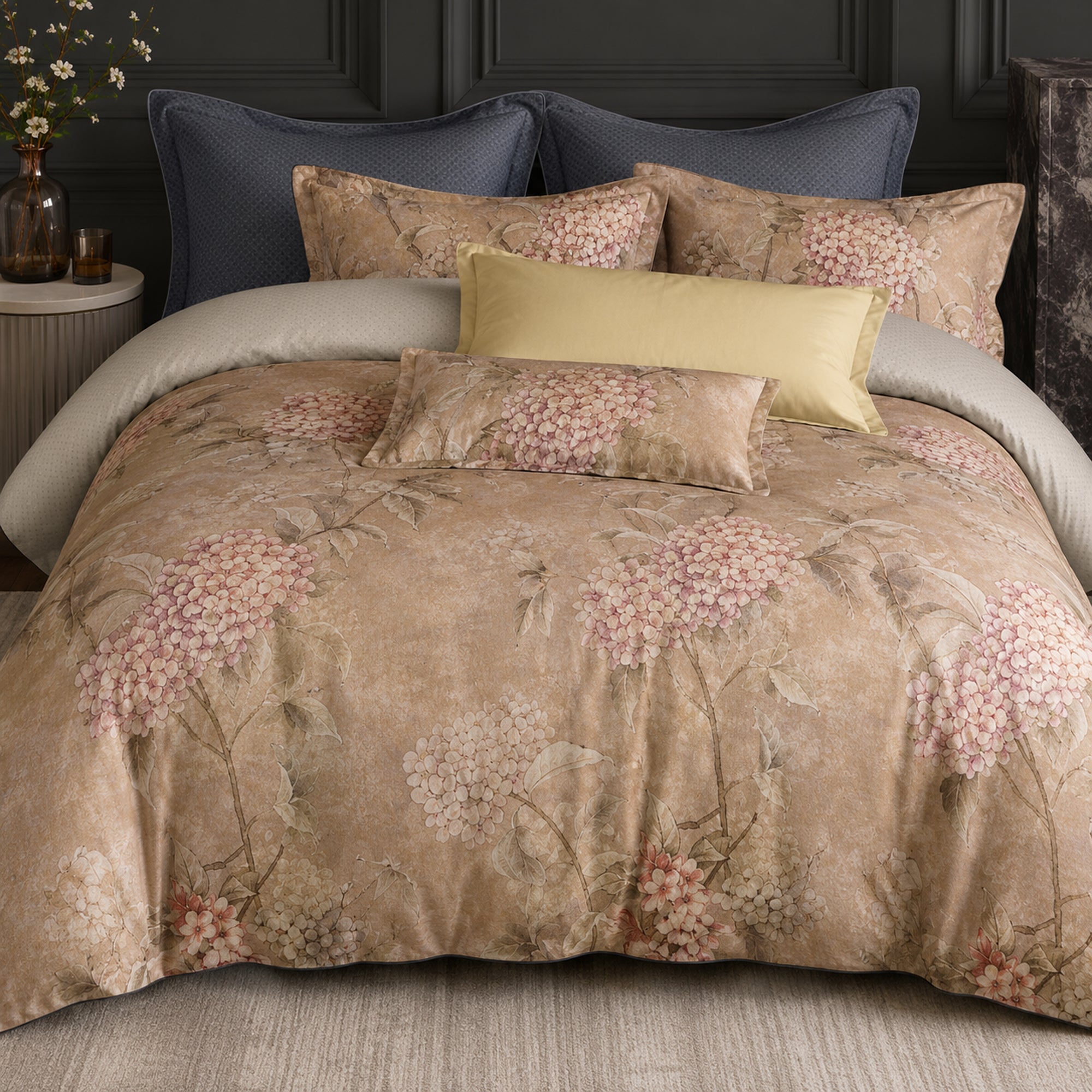 Hydrangea Bliss 350TC Digital Cotton Bedsheet