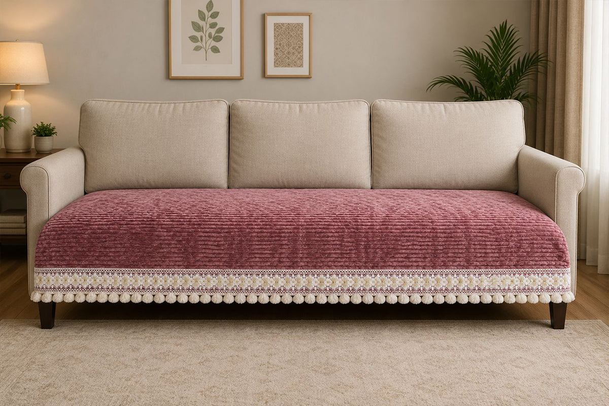 Luxurious Rose Gold Harmony Sofa Cover