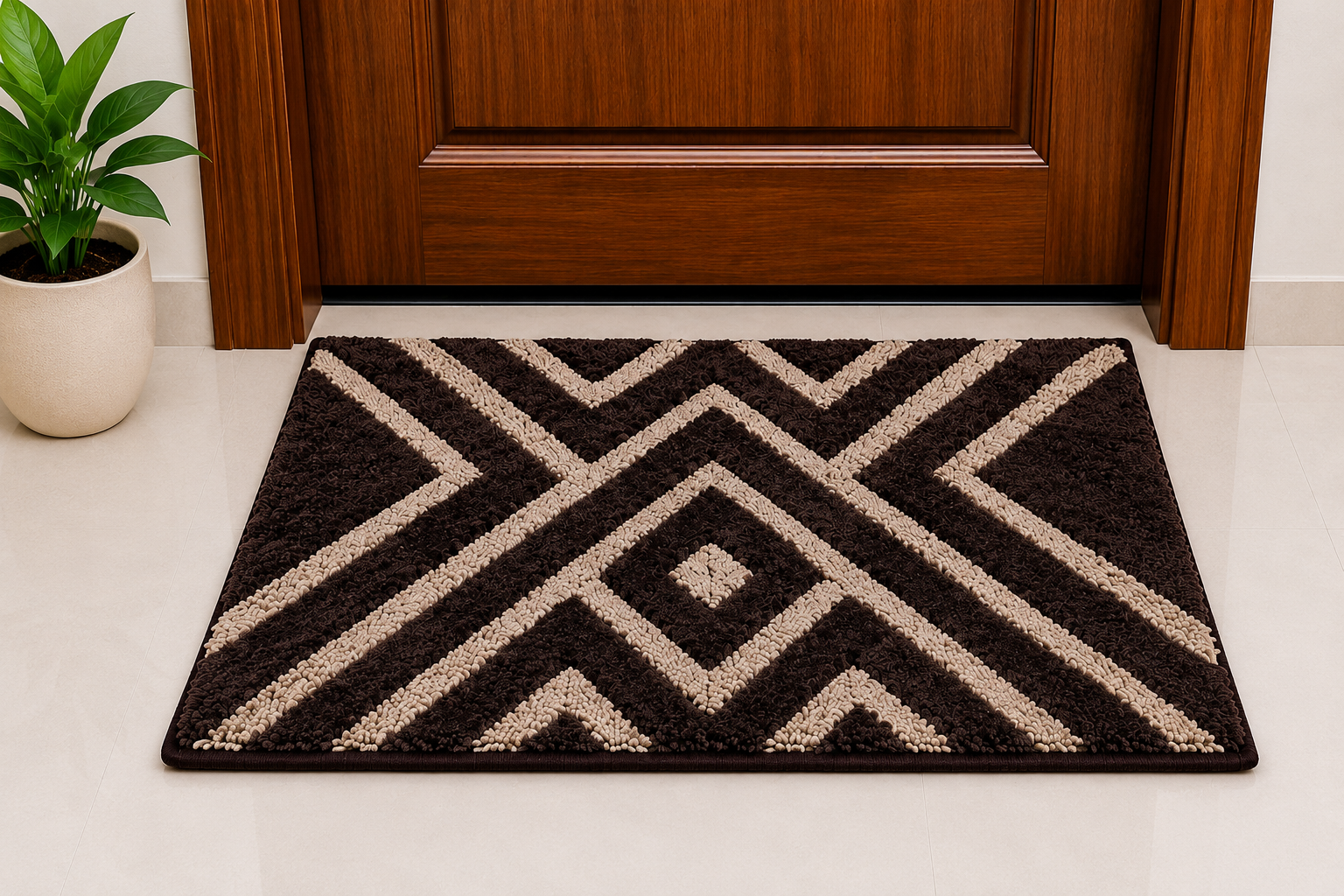 Doom Premium Door Mat - Brown