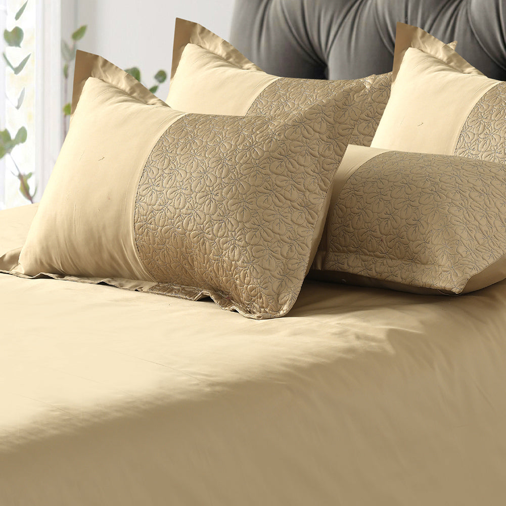 ROSARIO Luxurious Taupe Elegance Bedsheet Set – 3 Piece