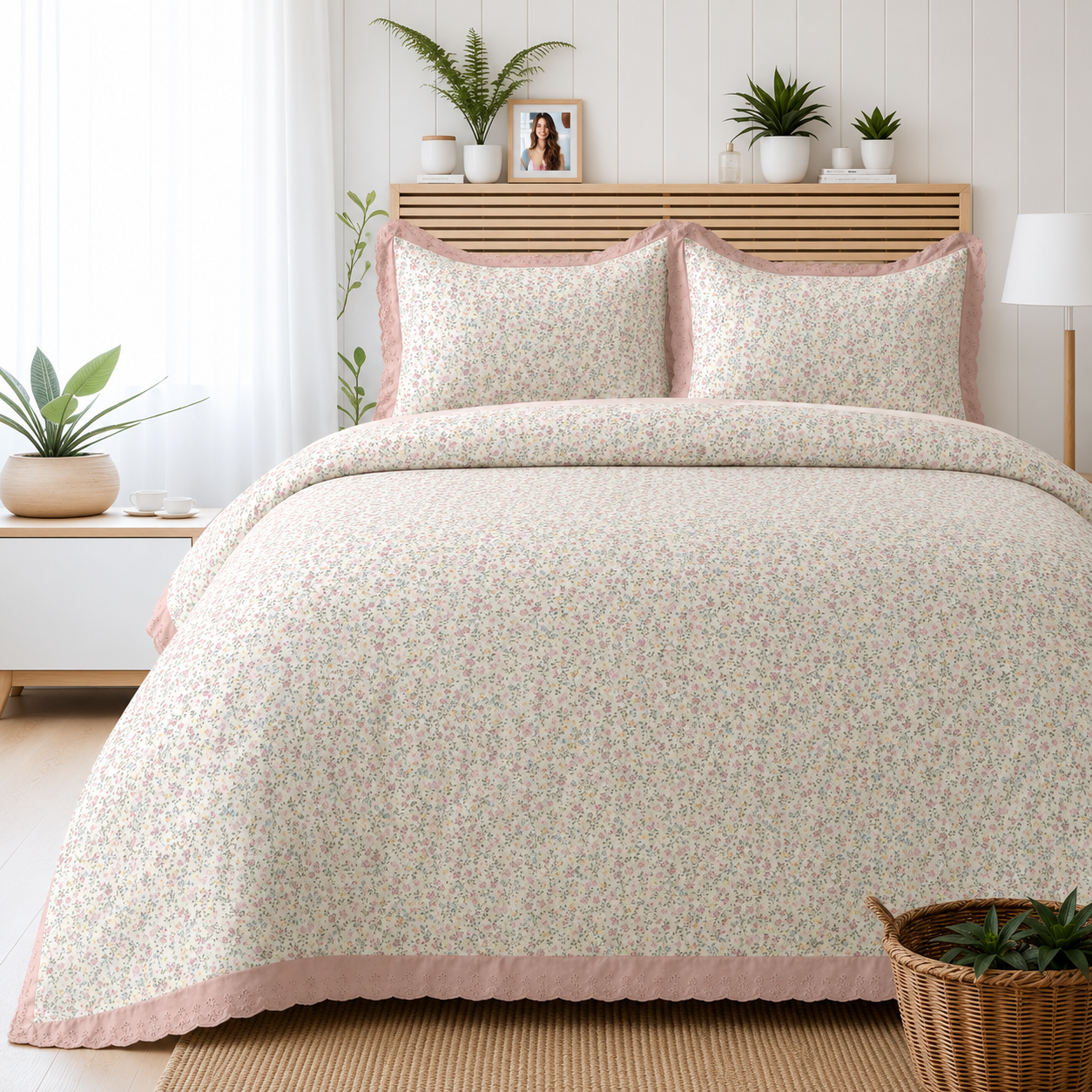 Nautica Pink Meadow Bed Sheet Set
