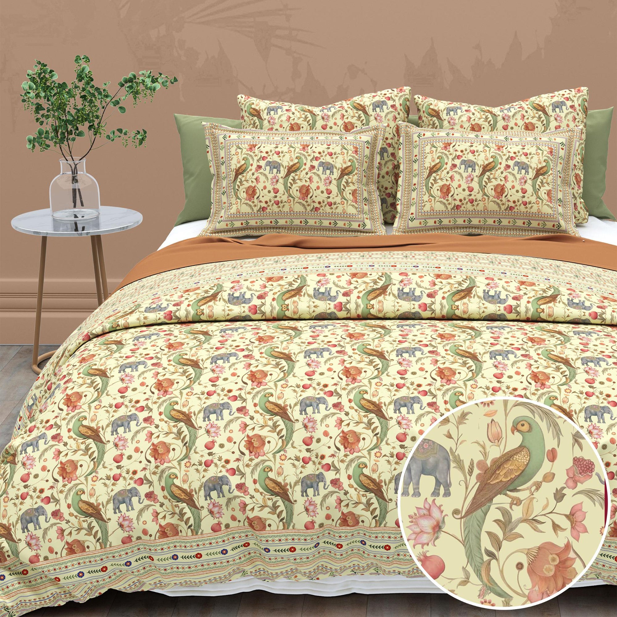 Cotton Digital Print Heritage Bloom Bedsheet Set