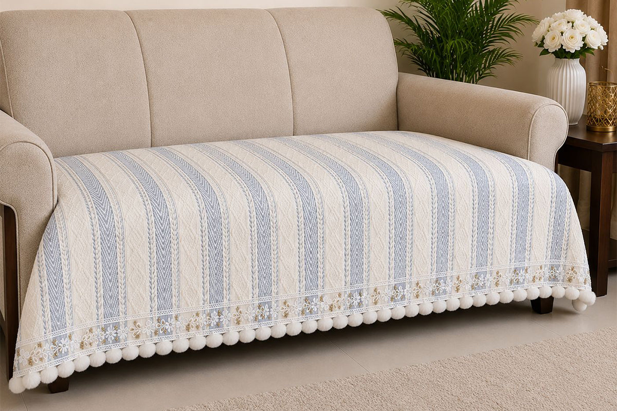 Luxurious Munchi Light Grey  Sofa Cover