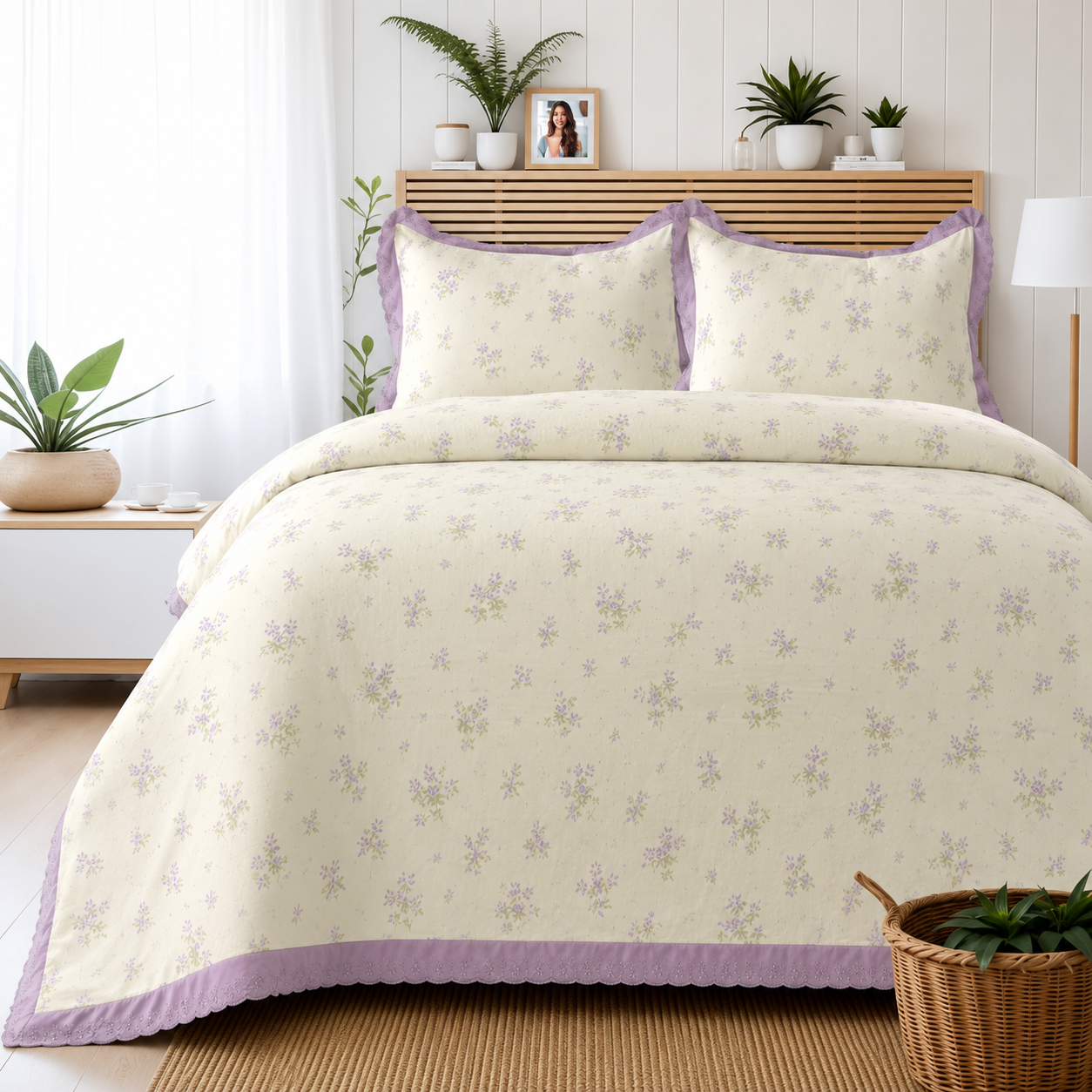 Nautica Lilac Meadow Bed Sheet Set