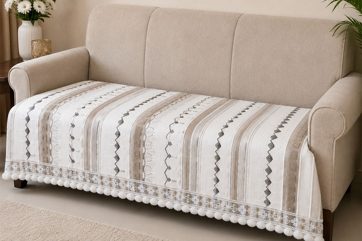Luxurious Munchi Beige Sofa Cover