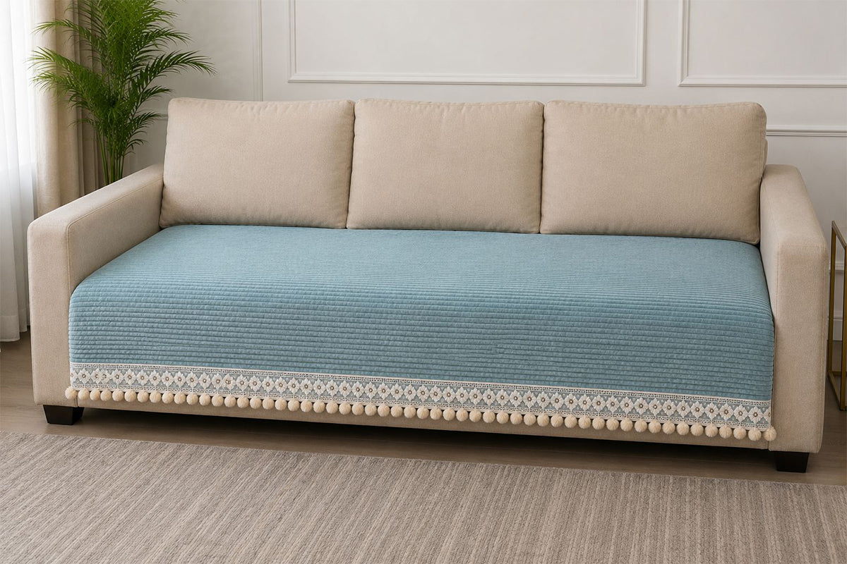 Luxurious Aqua Harmony Sofa Cover