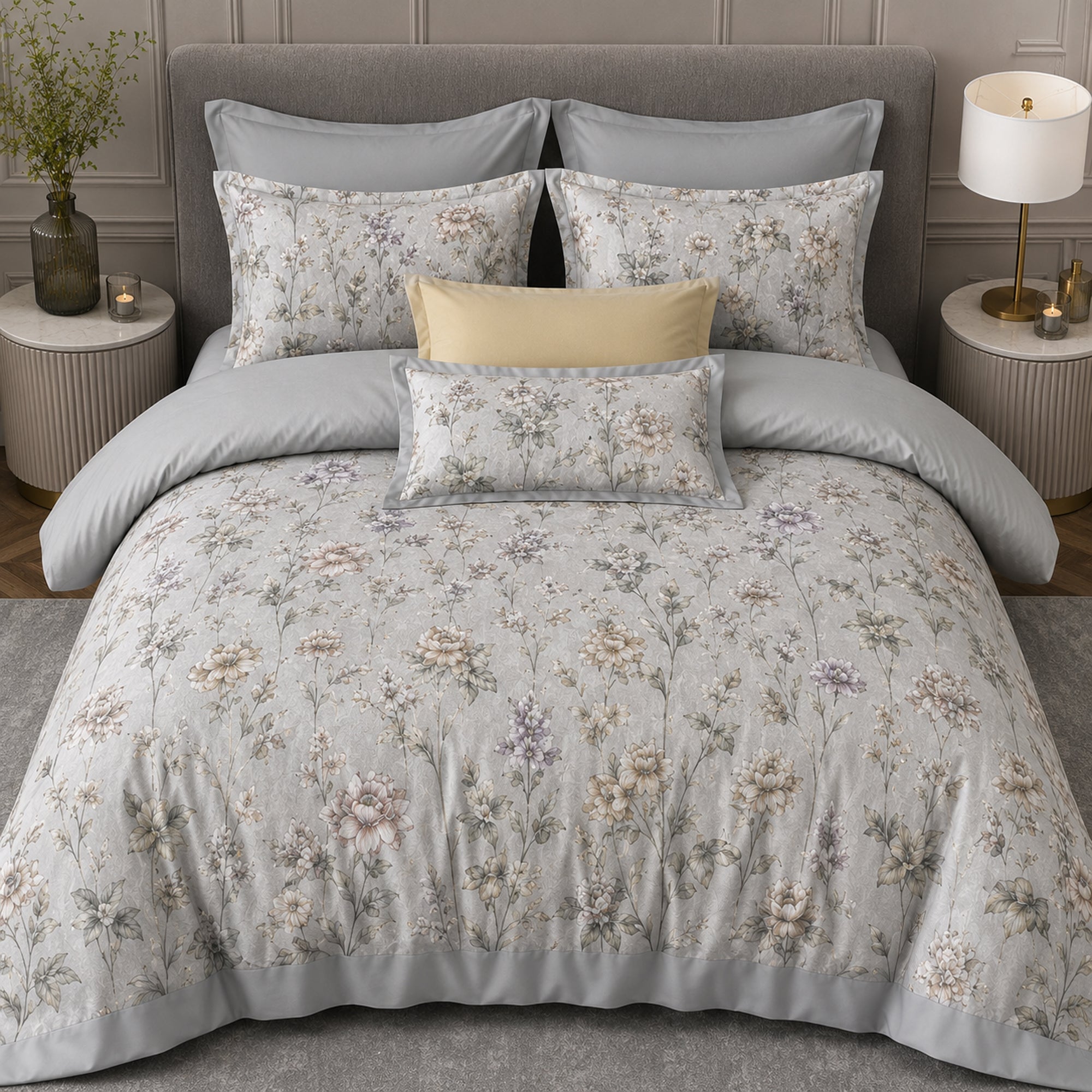 Silver Meadow 350TC Digital Cotton Bedsheet
