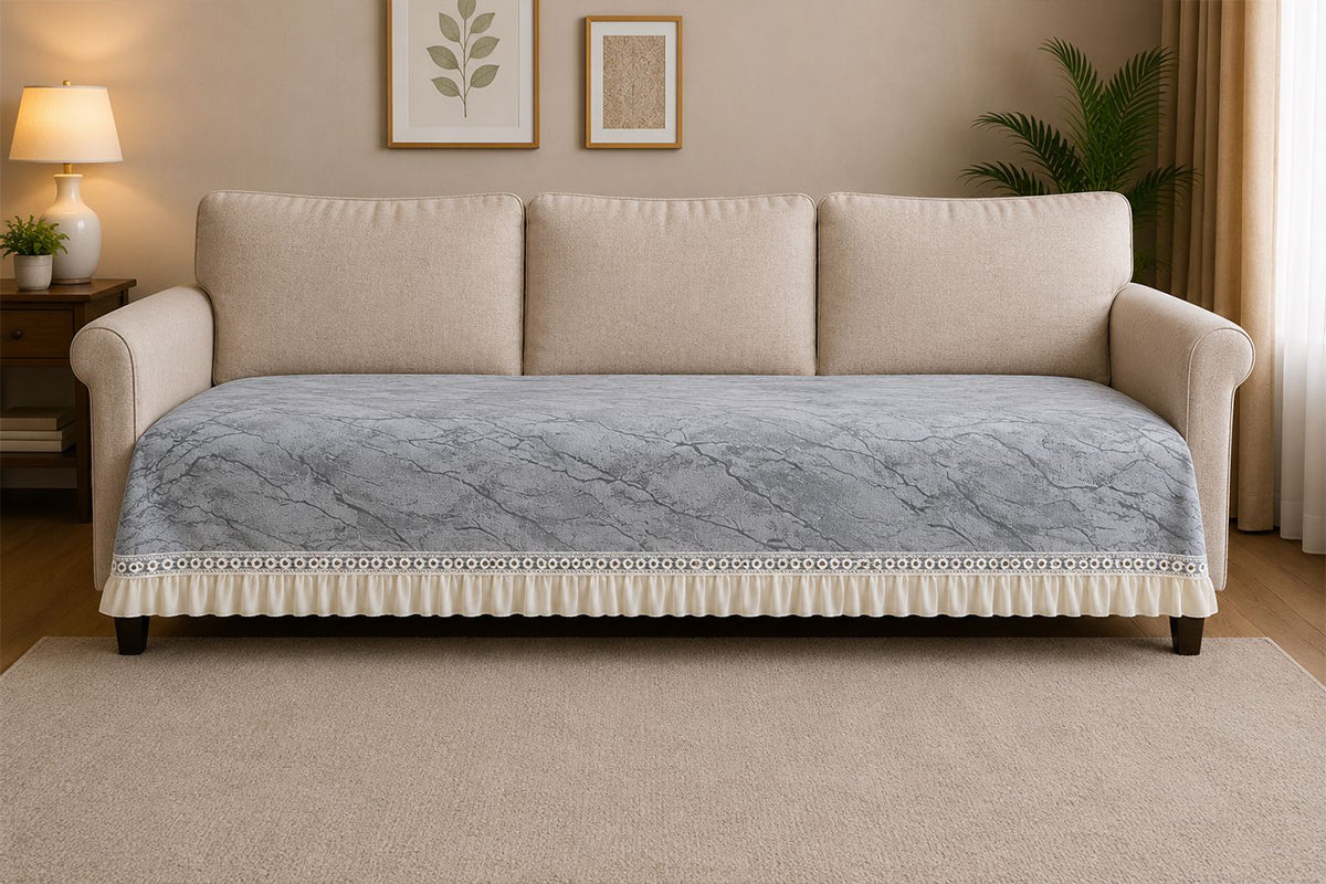 Luxurious Karnet Grey Harmony Sofa Cover