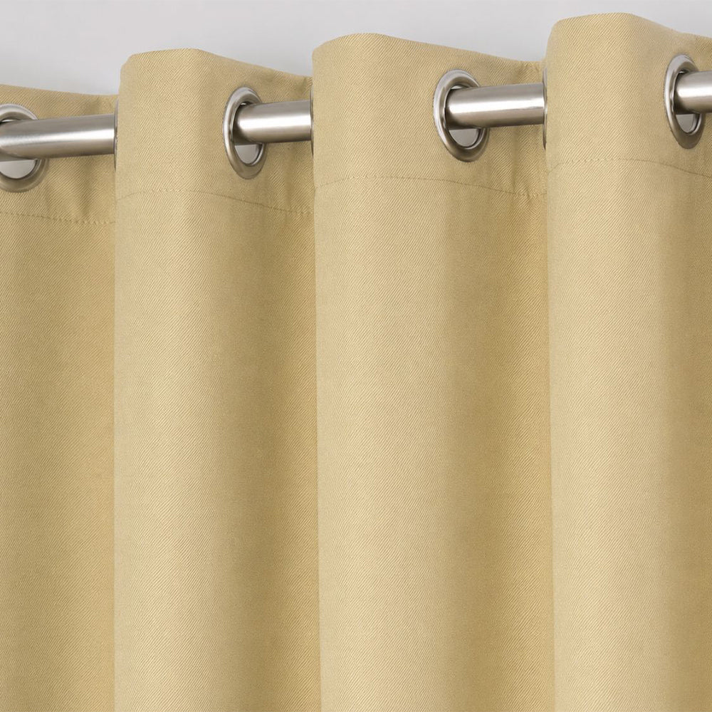 Luxurious Golden Dune Blackout Curtain Set (Set of 2)
