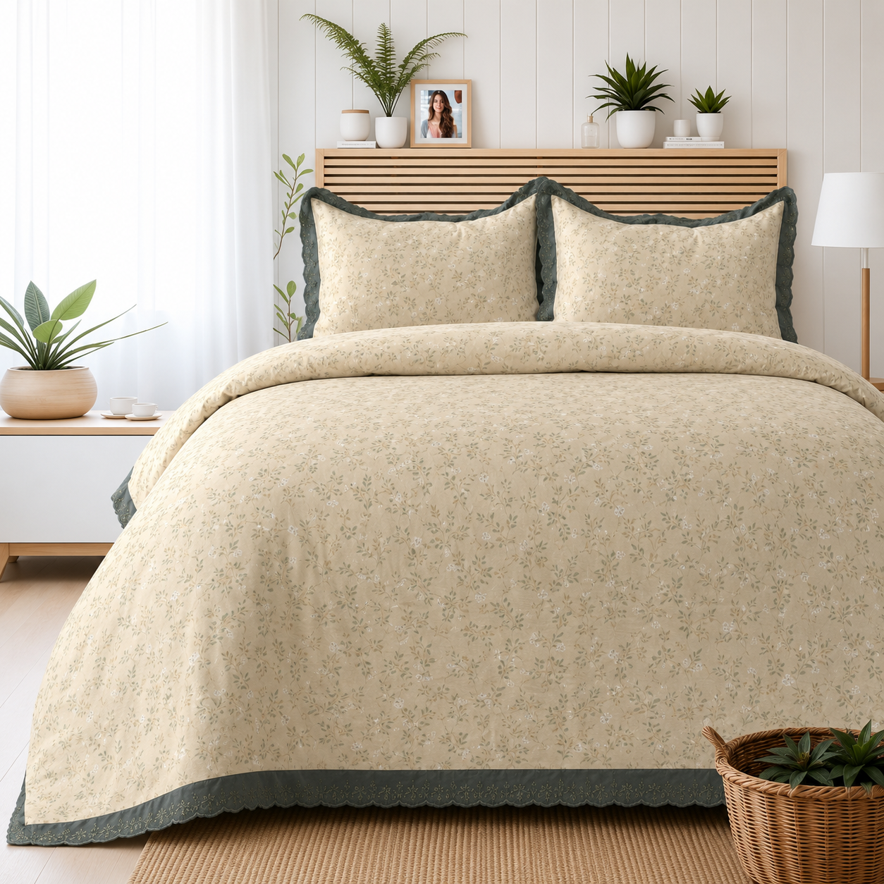 Nautica Sage Blossom Bed Sheet Set