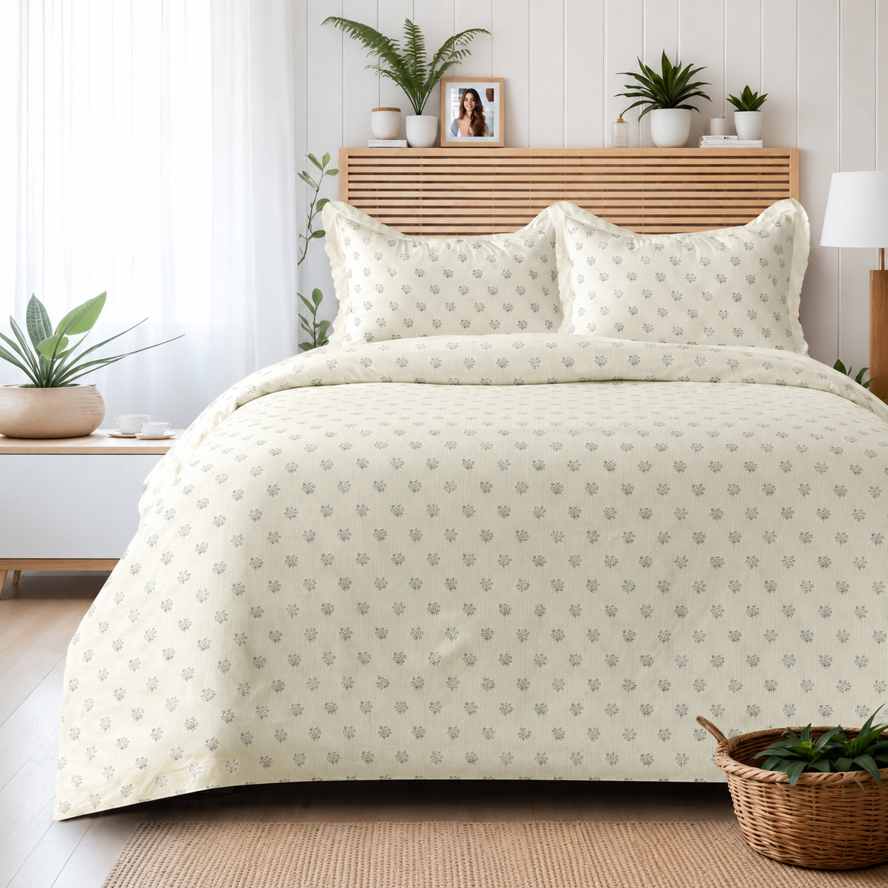 Nautica Ivory Bloom Bed Sheet Set