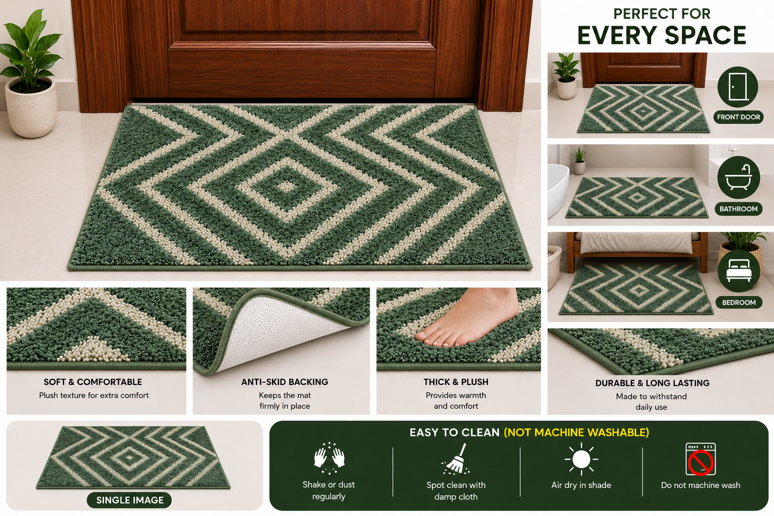 Doom Premium Door Mat - Green