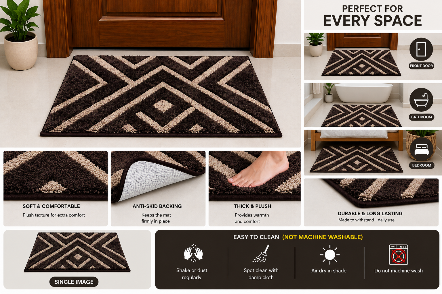 Doom Premium Door Mat - Brown