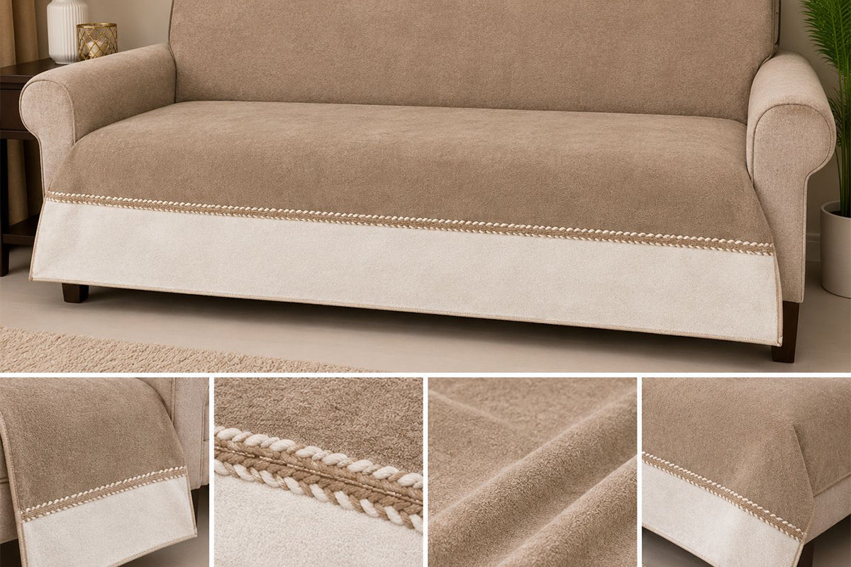 Luxurious London Dream Beige Sofa Cover