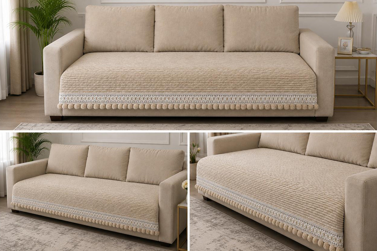 Luxurious Beige Harmony Sofa Cover