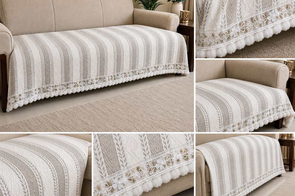 Luxurious Munchi Coffee Sofa Cover