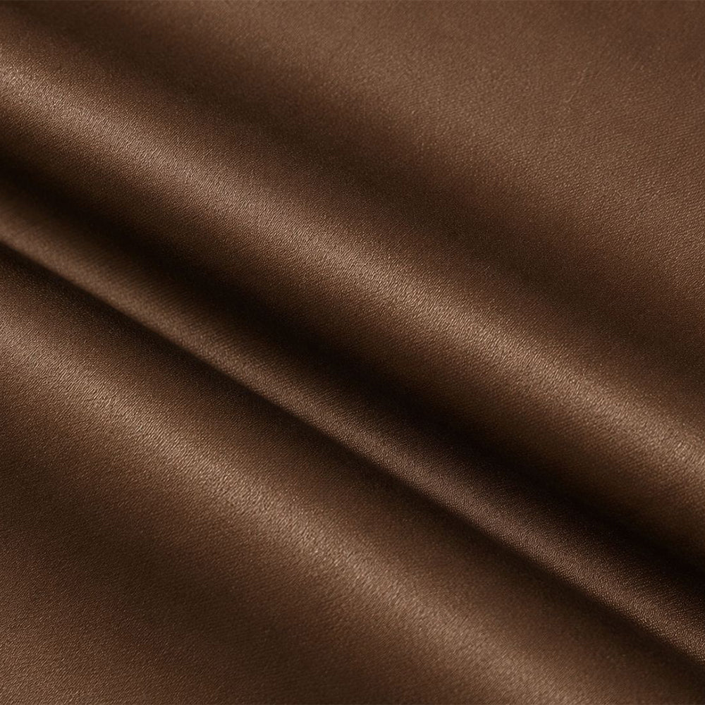 Luxurious Brown Blackout Curtain Set (Set of 2)