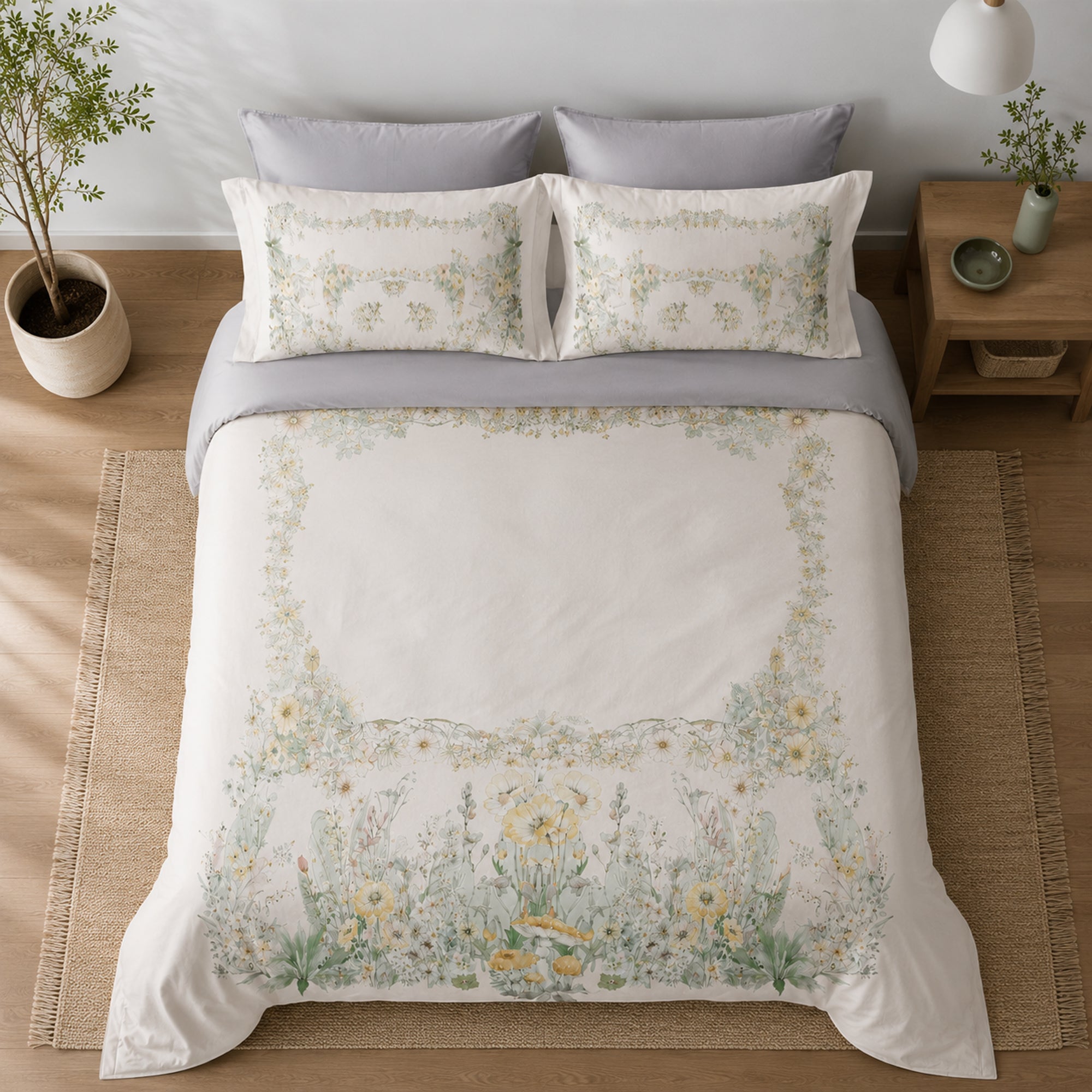 Spring Meadow 350TC Digital Cotton Bedsheet