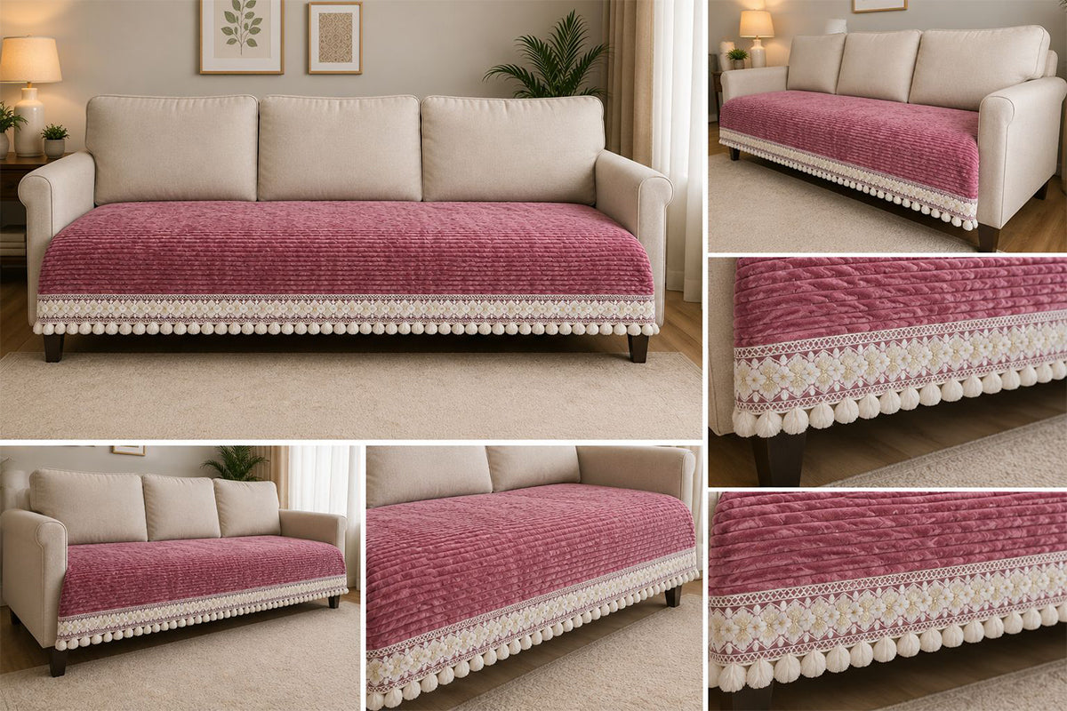 Luxurious Rose Gold Harmony Sofa Cover