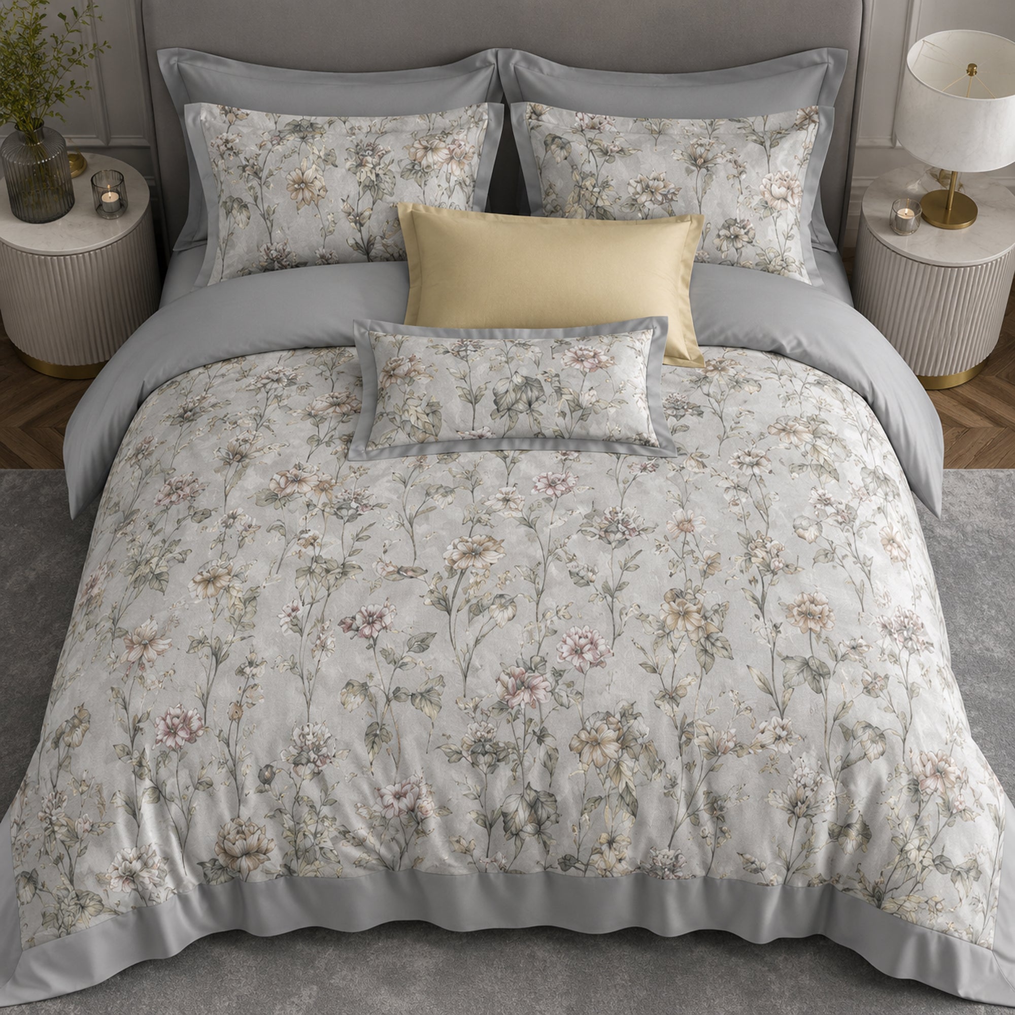 Silver Meadow 350TC Digital Cotton Bedsheet