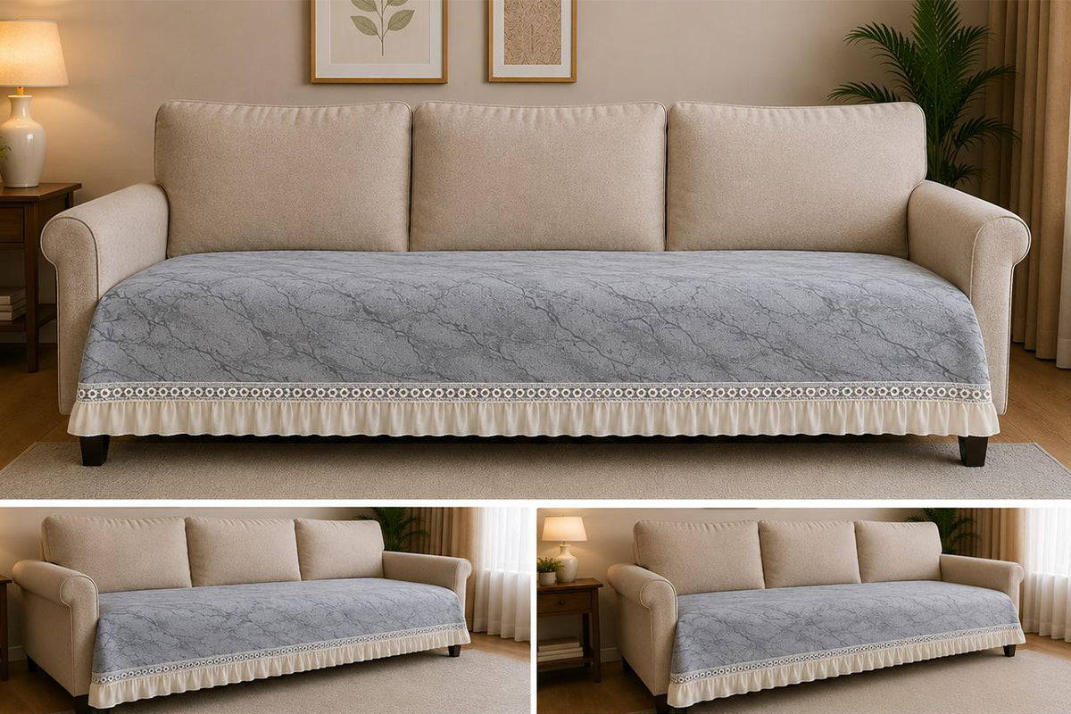 Luxurious Karnet Grey Harmony Sofa Cover