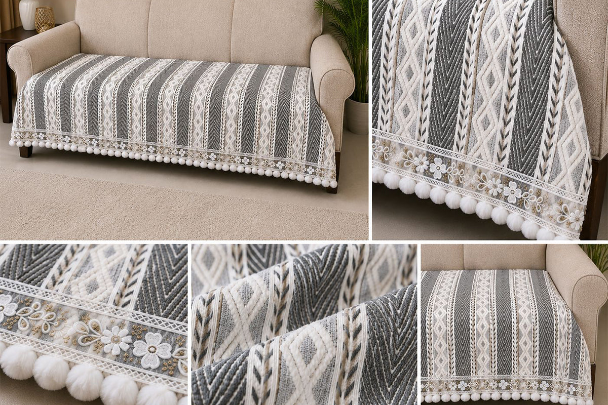 Luxurious Munchi Grey Sofa Cover