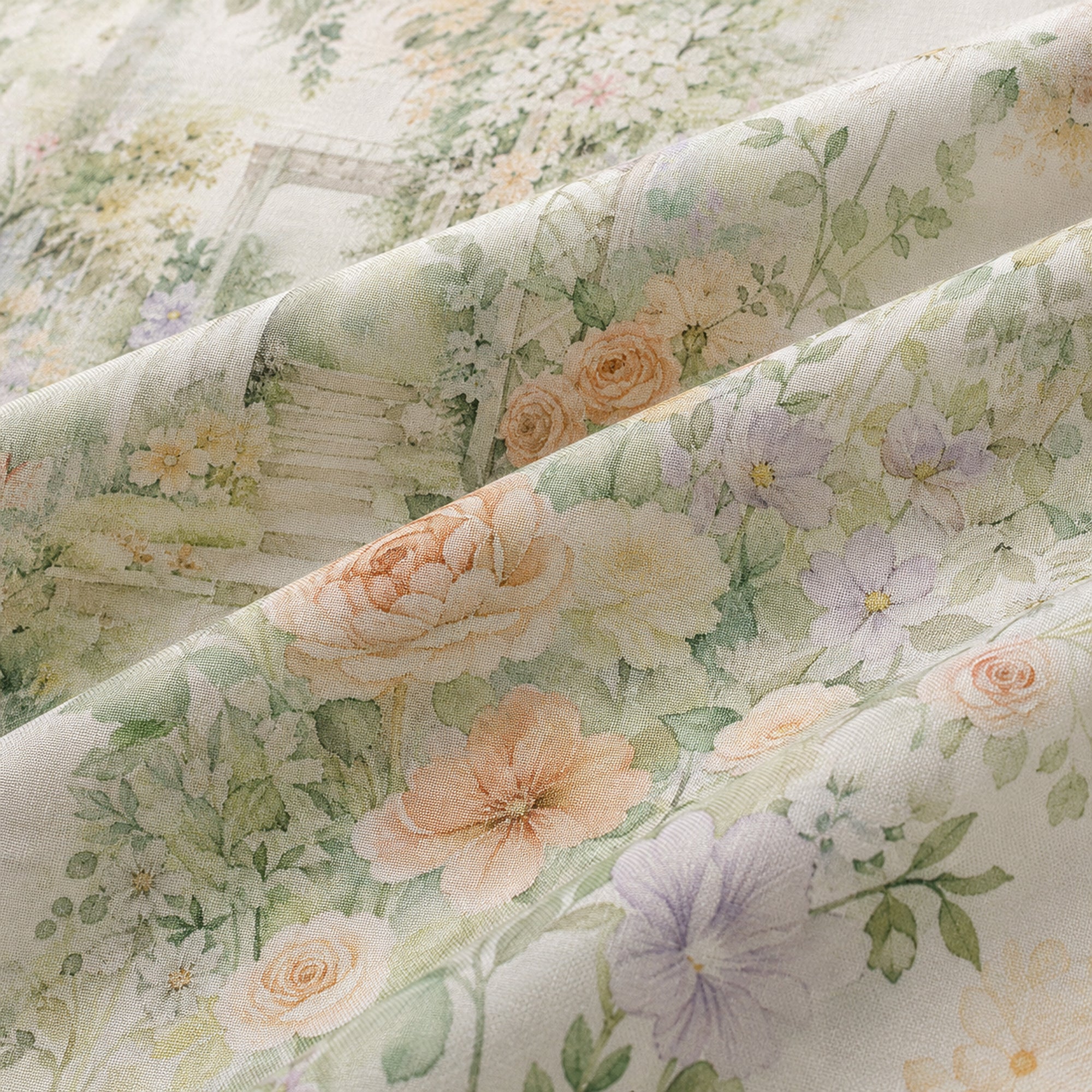 Garden Whisper 350TC Digital Cotton Bedsheet