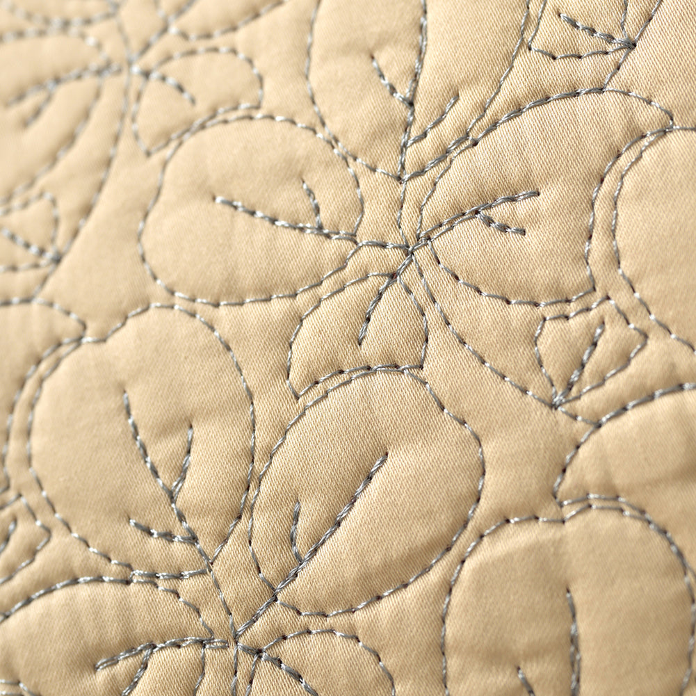 ROSARIO Luxurious Champagne Quilt Bedsheet Set – 3 Piece