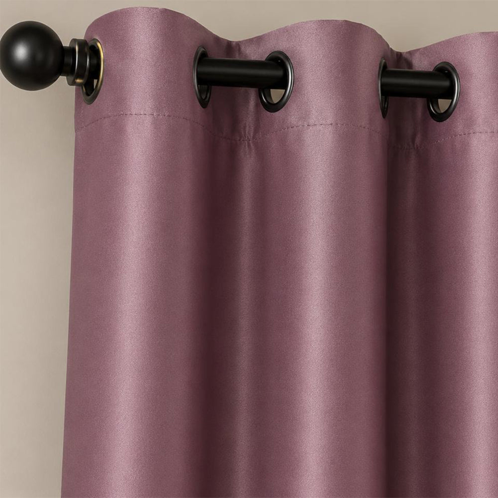 Luxurious Purple Blackout Curtain Set (Set of 2)