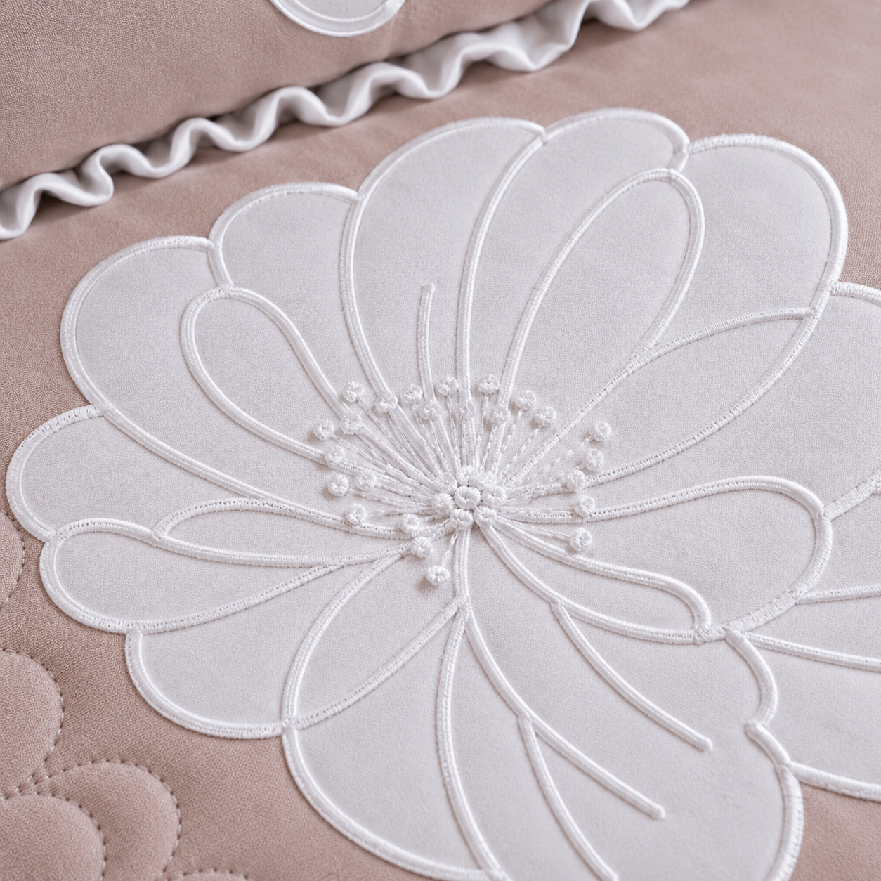 Rosewood Elegance Embroidered 6 Piece Bedding Set