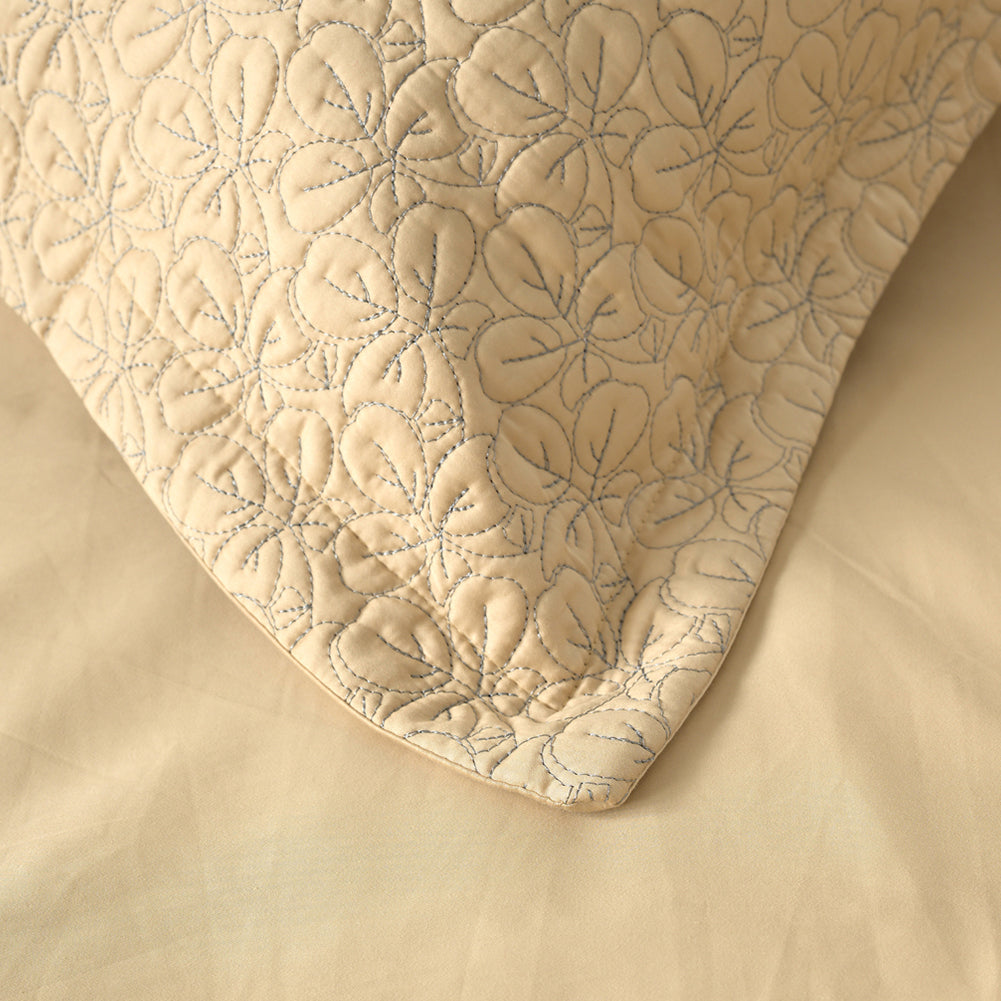 ROSARIO Luxurious Champagne Quilt Bedsheet Set – 3 Piece