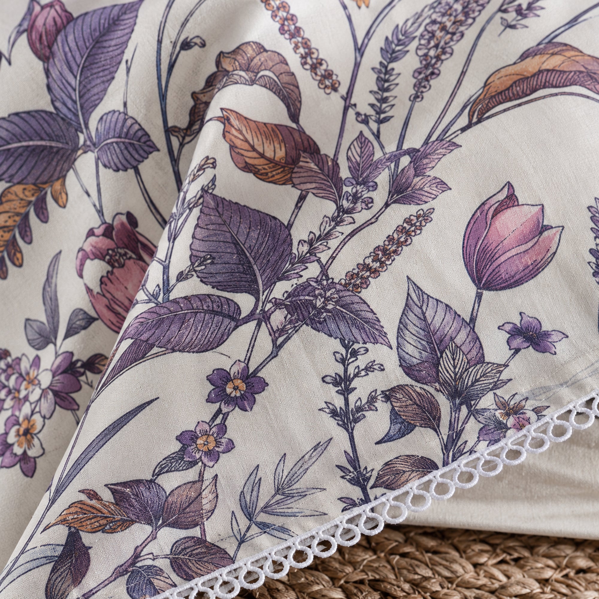 Wildflower Meadow 350TC Digital Cotton Bedsheet