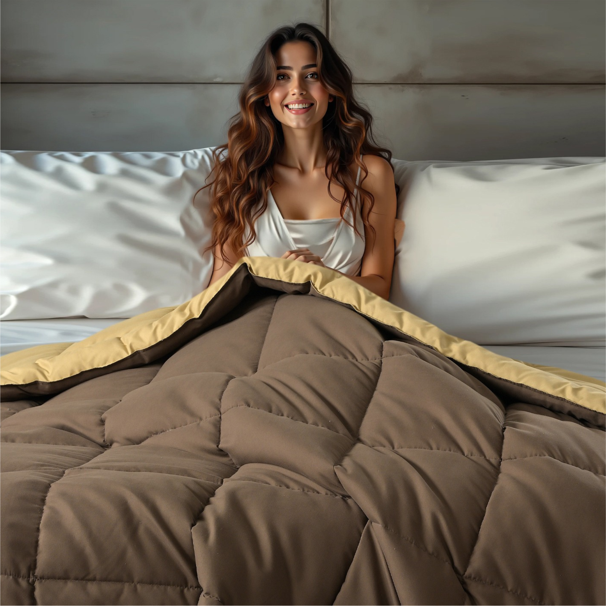 Boston Desert Taupe Reversible Comforter